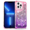 For iPhone 13 Pro Max 6.7 inch Case TPU+PC Sparkle Gradient Quicksand Cell Phone Cover - Pink+Purple For iPhone 13 Pro Max 6.7 inch Case TPU+PC Sparkle Gradient Quicksand Cell Phone Cover - Pink+Purple