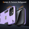 For iPhone 13 Pro Max Phone Case Dual Layer Hard PC + Soft TPU Shockproof Tough Cover - Purple For iPhone 13 Pro Max Phone Case Dual Layer Hard PC + Soft TPU Shockproof Tough Cover - Purple
