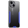 For iPhone 15 Plus Case Aluminium Alloy+TPU+PC Matte Finish Smart Phone Cover - Blue For iPhone 15 Plus Case Aluminium Alloy+TPU+PC Matte Finish Smart Phone Cover - Blue