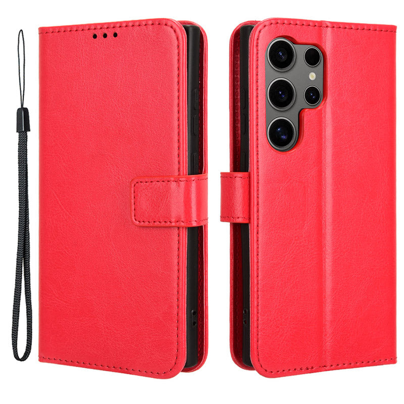 For Samsung Galaxy S24 Ultra Phone Leather Case Protective Cover with Wallet Stand - Black For Samsung Galaxy S24 Ultra Phone Leather Case Protective Cover with Wallet Stand - Black