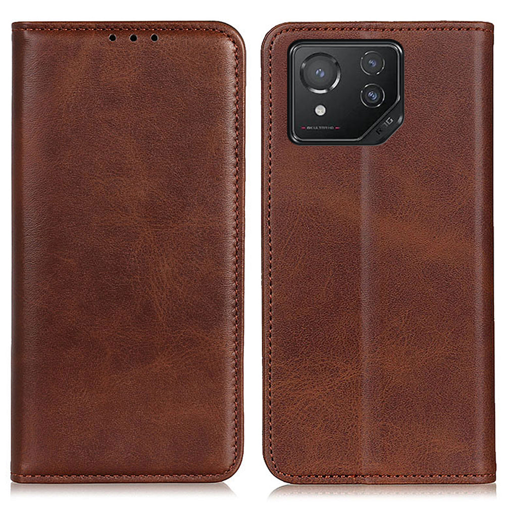 For Asus ROG Phone 8 5G / Phone 8 Pro 5G Wallet Phone Case Magnetic Auto Closing Split Leather Cover - Black For Asus ROG Phone 8 5G / Phone 8 Pro 5G Wallet Phone Case Magnetic Auto Closing Split Leather Cover - Black