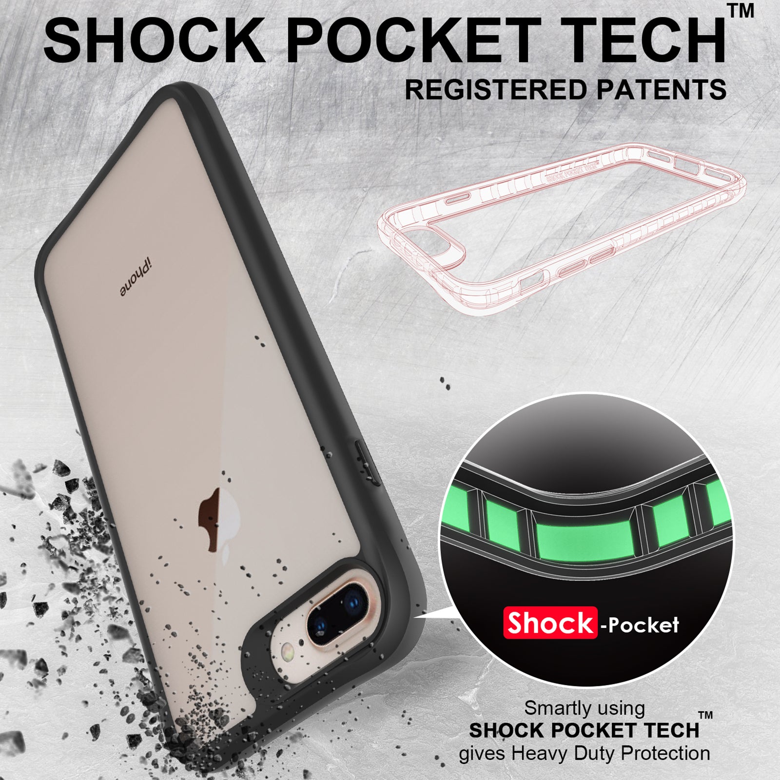 Combat X Mode Series for For iPhone 6 Plus / 7 Plus / 8 Plus 5.5 inch Case Four Corner Anti-fall Phone Protector - Black Combat X Mode Series for For iPhone 6 Plus / 7 Plus / 8 Plus 5.5 inch Case Four Corner Anti-fall Phone Protector - Black