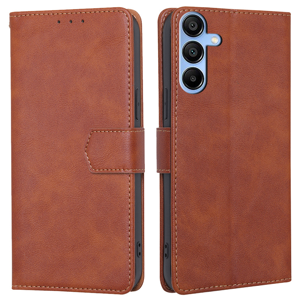 For Samsung Galaxy A15 4G / A15 5G Case PU Leather+TPU RFID Blocking Phone Wallet Cover - Brown For Samsung Galaxy A15 4G / A15 5G Case PU Leather+TPU RFID Blocking Phone Wallet Cover - Brown