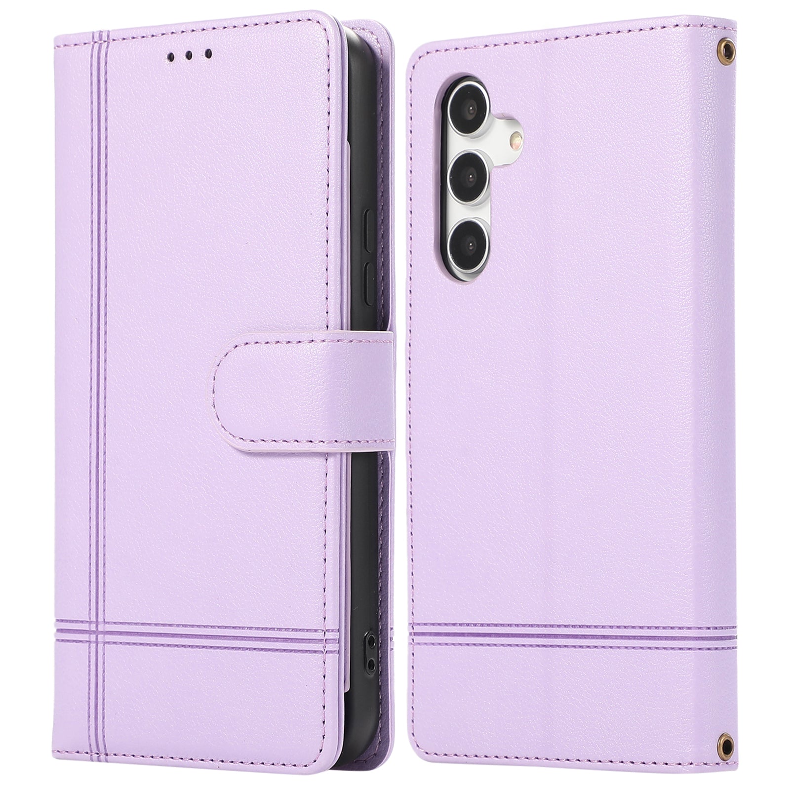 For Samsung Galaxy A54 5G Cell Phone Case Built-in Mirror PU Leather Wallet Stand Anti-drop Cover - Beige For Samsung Galaxy A54 5G Cell Phone Case Built-in Mirror PU Leather Wallet Stand Anti-drop Cover - Beige