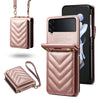 For Samsung Galaxy Z Flip4 5G Case PU Leather+PC Phone Cover Protective Phone Shell with Strap For Samsung Galaxy Z Flip4 5G Case PU Leather+PC Phone Cover Protective Phone Shell with Strap