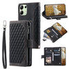 For Xiaomi Redmi Note 13 4G Wallet Case Leather Rhombus Texture Zipper Phone Cover with Wrist Strap For Xiaomi Redmi Note 13 4G Wallet Case Leather Rhombus Texture Zipper Phone Cover with Wrist Strap