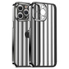 For iPhone 15 Pro Max Case with Lens Film Vertical Strip Design PC+TPU Phone Shell For iPhone 15 Pro Max Case with Lens Film Vertical Strip Design PC+TPU Phone Shell