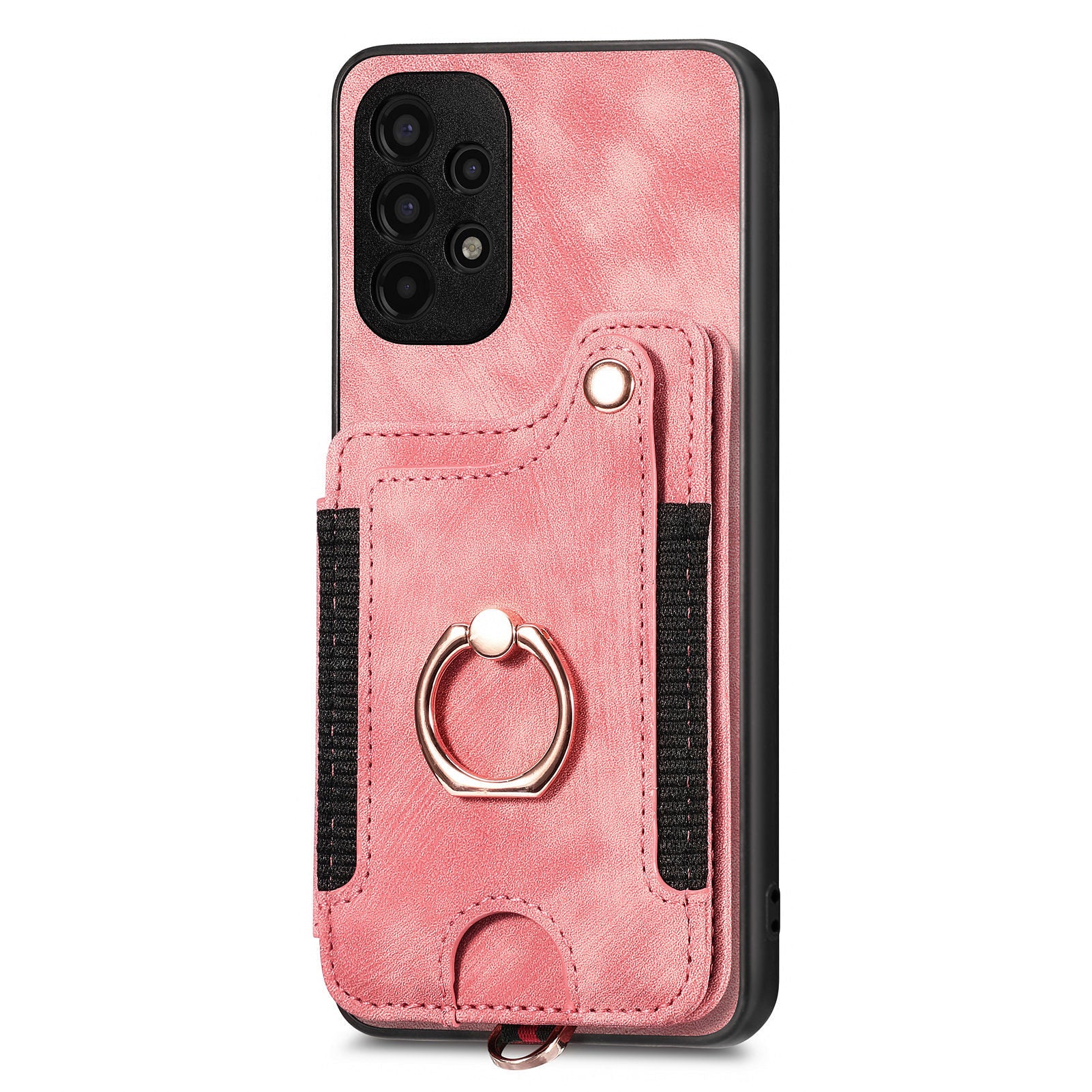 D4 For Samsung Galaxy A13 4G Case Leather Coated TPU RFID Blocking Phone Cover with Ring Kickstand D4 For Samsung Galaxy A13 4G Case Leather Coated TPU RFID Blocking Phone Cover with Ring Kickstand