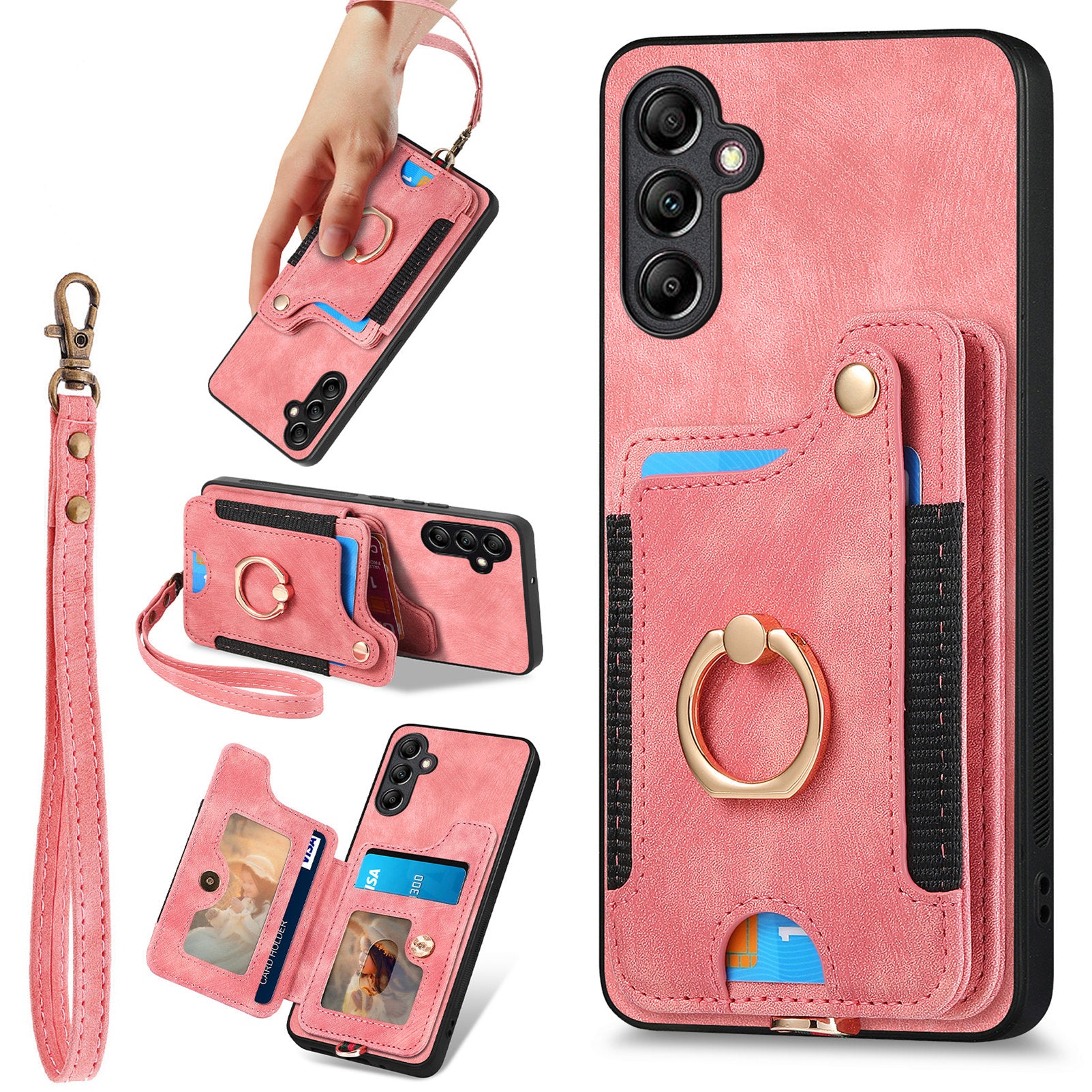 D4 For Samsung Galaxy A25 5G (Global) (161.0 x 76.5 x 8.3mm) Case PU Leather RFID Blocking Kickstand Phone Cover D4 For Samsung Galaxy A25 5G (Global) (161.0 x 76.5 x 8.3mm) Case PU Leather RFID Blocking Kickstand Phone Cover