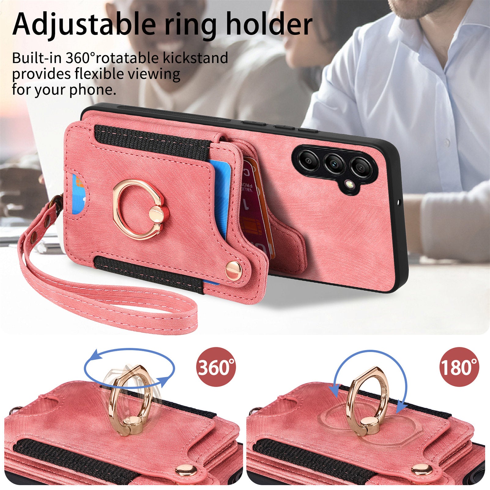 D4 For Samsung Galaxy A25 5G (Global) (161.0 x 76.5 x 8.3mm) Case PU Leather RFID Blocking Kickstand Phone Cover D4 For Samsung Galaxy A25 5G (Global) (161.0 x 76.5 x 8.3mm) Case PU Leather RFID Blocking Kickstand Phone Cover