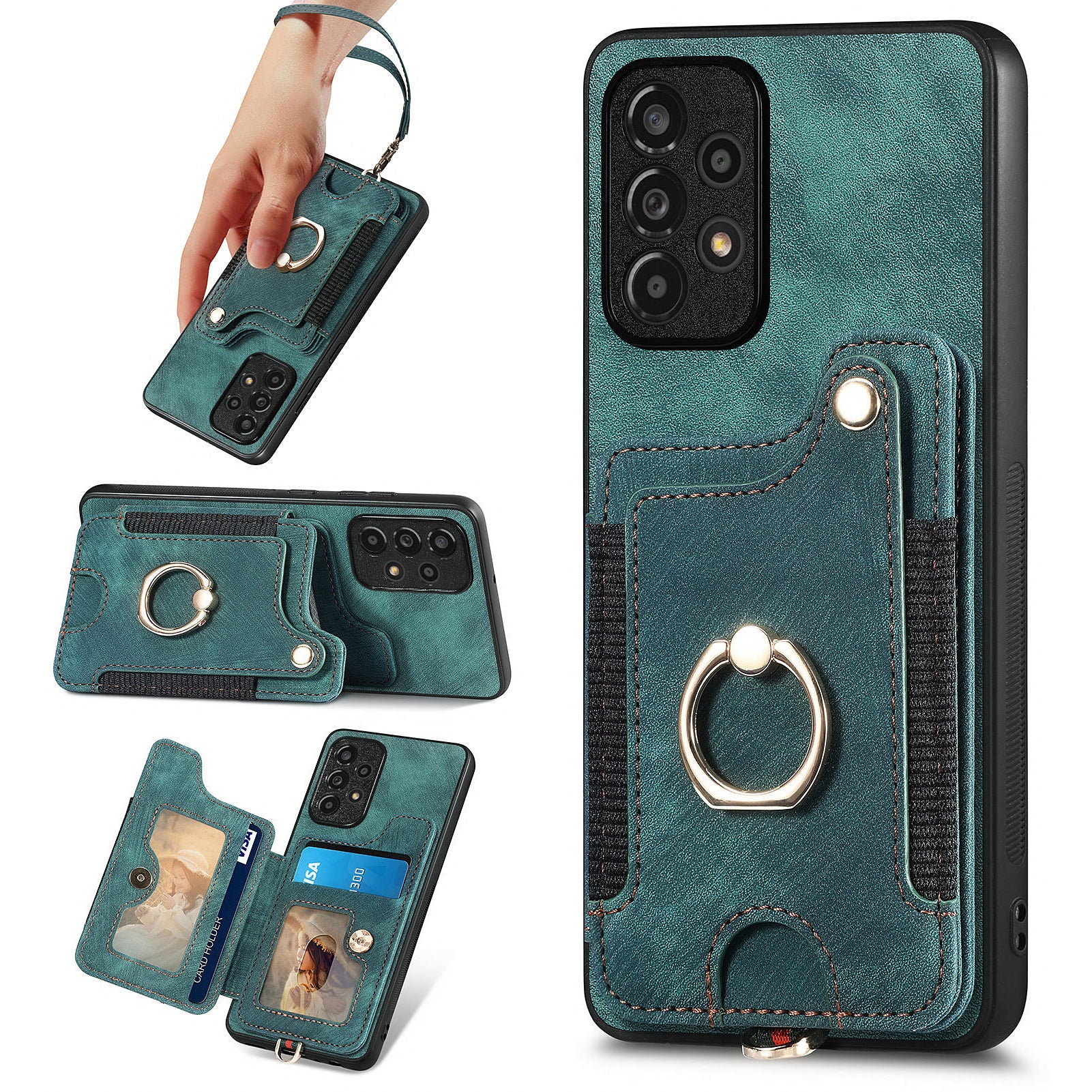 D4 For Samsung Galaxy A53 5G Case RFID Blocking Card Holder PU Leather Retro Back Cover D4 For Samsung Galaxy A53 5G Case RFID Blocking Card Holder PU Leather Retro Back Cover
