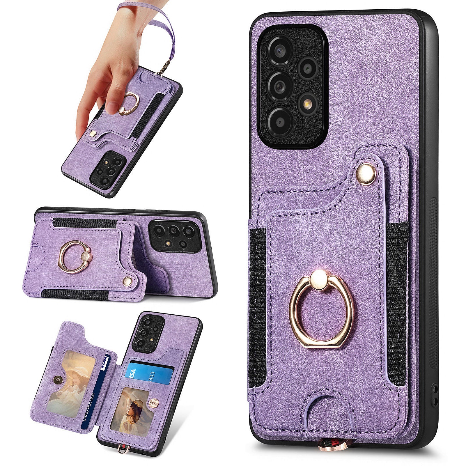 D4 For Samsung Galaxy A53 5G Case RFID Blocking Card Holder PU Leather Retro Back Cover D4 For Samsung Galaxy A53 5G Case RFID Blocking Card Holder PU Leather Retro Back Cover