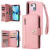 For iPhone 13 mini 5.4 inch Case PU Leather Rivet Decor Card Holder Wallet Phone Cover For iPhone 13 mini 5.4 inch Case PU Leather Rivet Decor Card Holder Wallet Phone Cover