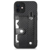 C1-01 For iPhone 12 Case Carbon Fiber Texture PU+TPU+PC Kickstand Phone Cover with Card Slot C1-01 For iPhone 12 Case Carbon Fiber Texture PU+TPU+PC Kickstand Phone Cover with Card Slot