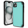 For iPhone 15 TPU+PC Case with Card Slot Flip Kickstand Drop Proof Phone Cover For iPhone 15 TPU+PC Case with Card Slot Flip Kickstand Drop Proof Phone Cover