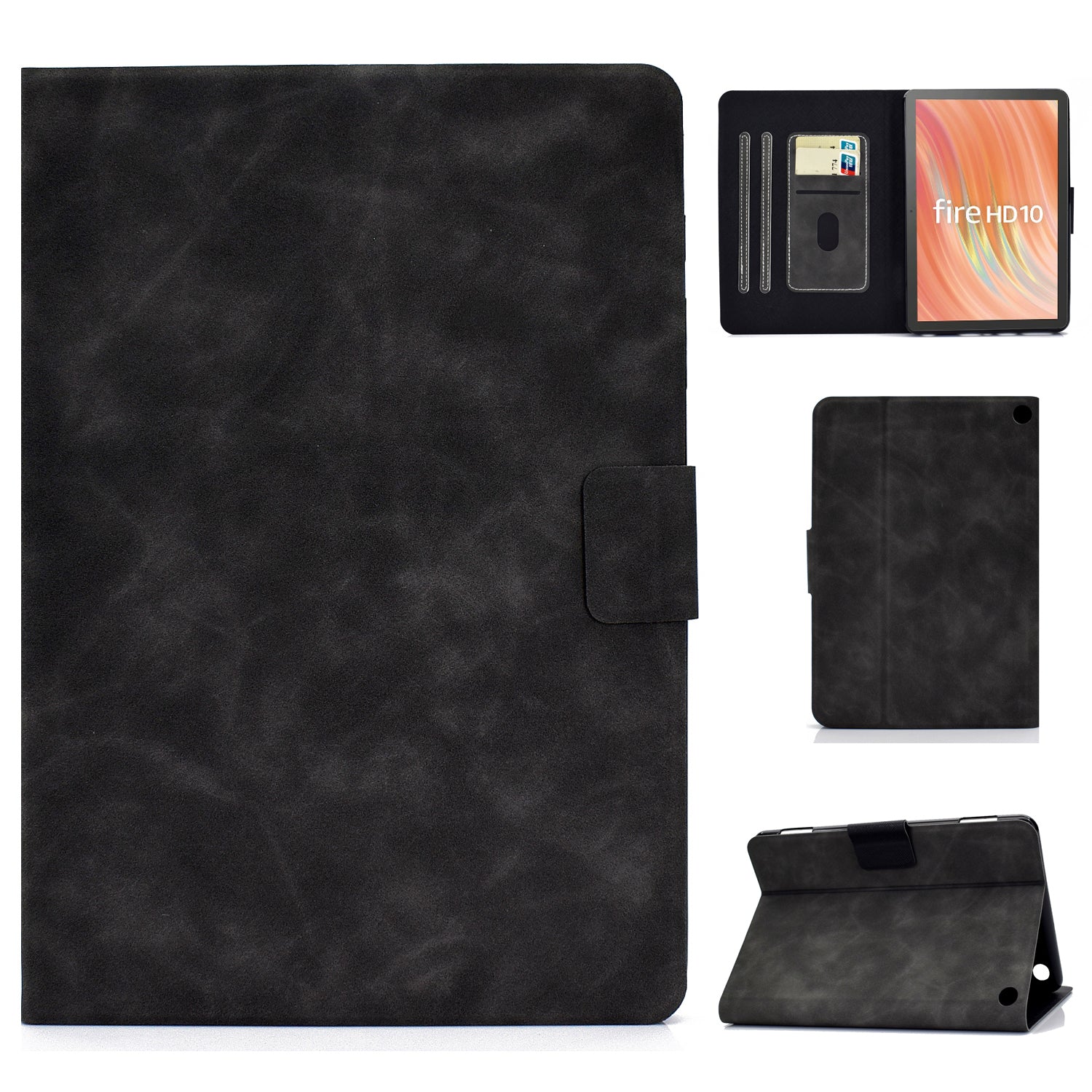 A5 For Amazon Fire HD 10 (2023) Case Cowhide Texture PU Leather Tablet Cover with Card Slot A5 For Amazon Fire HD 10 (2023) Case Cowhide Texture PU Leather Tablet Cover with Card Slot