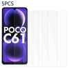 5PCS For Xiaomi Redmi A3 / Poco C61 4G Screen Protector Strong Hardness HD Clear Tempered Glass Film 5PCS For Xiaomi Redmi A3 / Poco C61 4G Screen Protector Strong Hardness HD Clear Tempered Glass Film