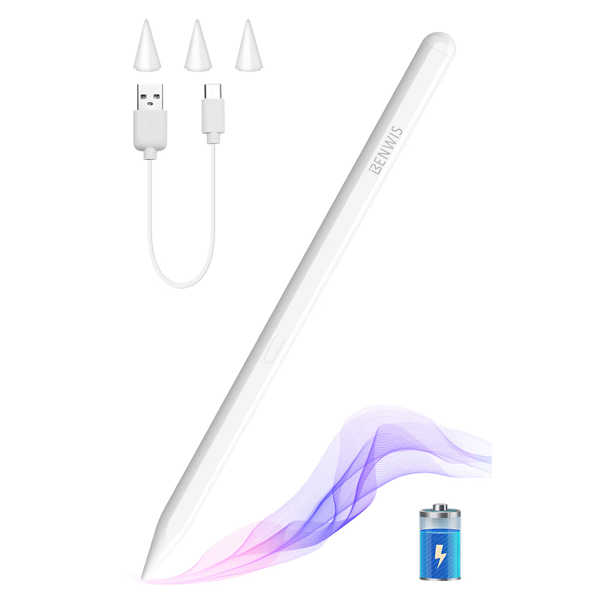 BENWIS ID-STY-1 Pencil Max Stylus Pen High Sensitivity Capacitive Disc Tip Touch Screen Pen BENWIS ID-STY-1 Pencil Max Stylus Pen High Sensitivity Capacitive Disc Tip Touch Screen Pen