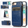 For iPhone 7 8 SE (2020) Card Holder Phone Case Kickstand PU Leather + TPU Cover For iPhone 7 8 SE (2020) Card Holder Phone Case Kickstand PU Leather + TPU Cover