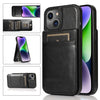 For iPhone 13 14 Card Holder PU Leather Coated TPU Phone Case Kickstand Smartphone Cover For iPhone 13 14 Card Holder PU Leather Coated TPU Phone Case Kickstand Smartphone Cover