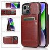 For iPhone 13 14 Card Holder PU Leather Coated TPU Phone Case Kickstand Smartphone Cover For iPhone 13 14 Card Holder PU Leather Coated TPU Phone Case Kickstand Smartphone Cover