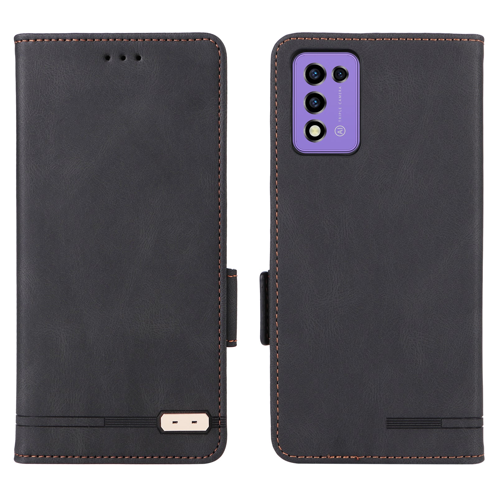 For ZTE Libero 5G III Hardware Decor Dual Magnetic Clasp Anti-fall Phone Cover Wallet Stand Anti-scratch PU Leather Phone Case For ZTE Libero 5G III Hardware Decor Dual Magnetic Clasp Anti-fall Phone Cover Wallet Stand Anti-scratch PU Leather Phone Case