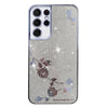 TPU Smartphone Case For Samsung Galaxy S21 Ultra 5G Electroplating Rhinestone Design Flower Pattern Decor Anti-fall Glitter Phone Cover TPU Smartphone Case For Samsung Galaxy S21 Ultra 5G Electroplating Rhinestone Design Flower Pattern Decor Anti-fall Glitter Phone Cover