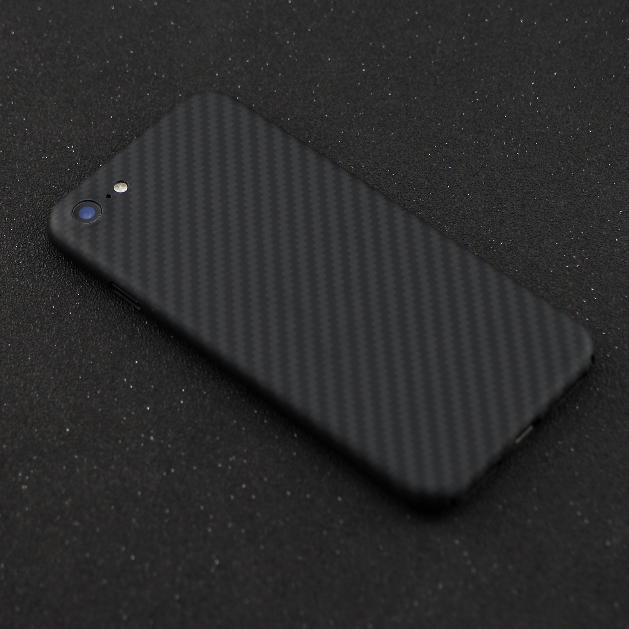 For iPhone 7/8/SE (2020)/SE (2022) Carbon Fiber Texture Aramid Fiber Back Case Fall Proof Protective Cover - Matte Black For iPhone 7/8/SE (2020)/SE (2022) Carbon Fiber Texture Aramid Fiber Back Case Fall Proof Protective Cover - Matte Black