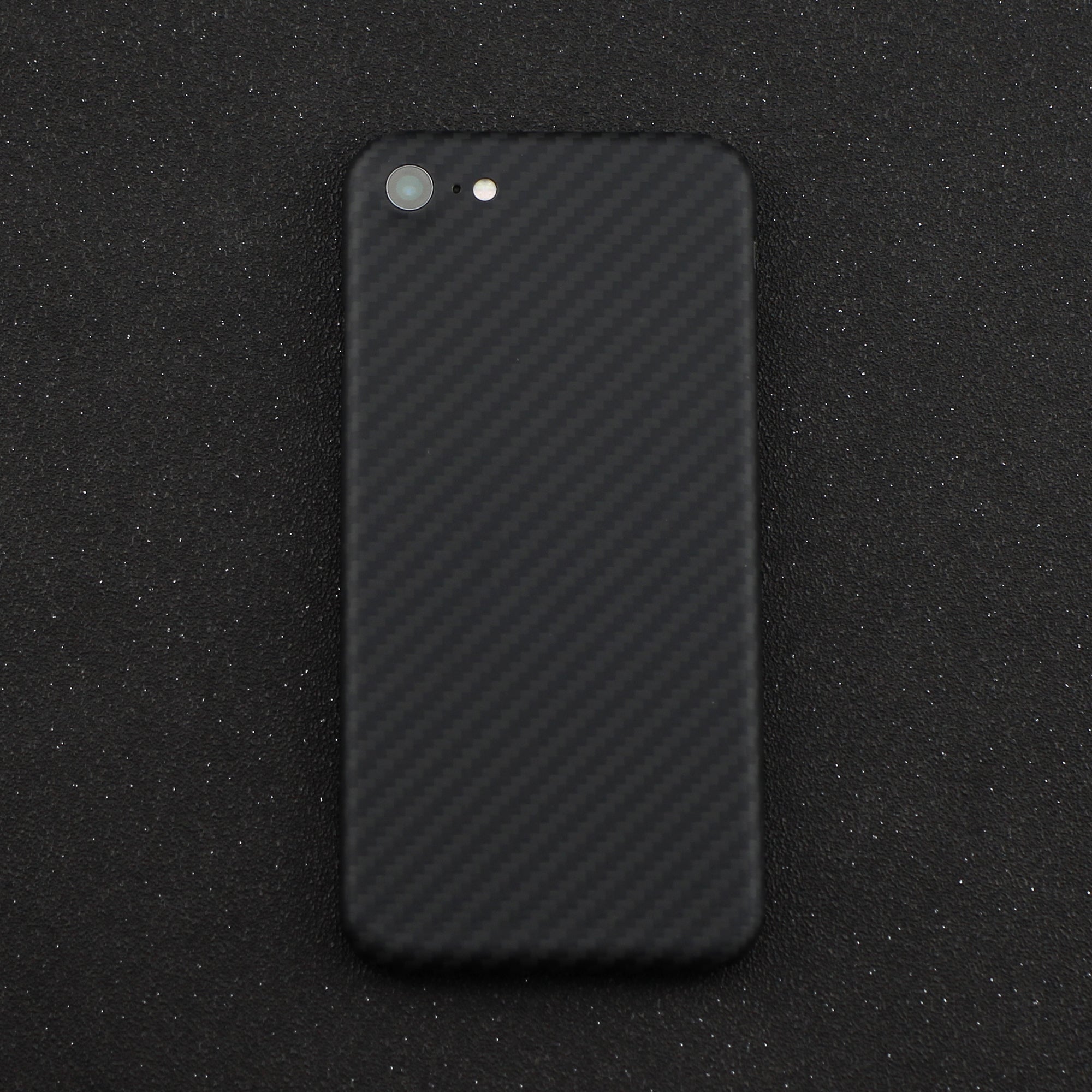 For iPhone 7/8/SE (2020)/SE (2022) Carbon Fiber Texture Aramid Fiber Back Case Fall Proof Protective Cover - Matte Black For iPhone 7/8/SE (2020)/SE (2022) Carbon Fiber Texture Aramid Fiber Back Case Fall Proof Protective Cover - Matte Black