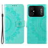 TPU PU Leather Phone Case for Xiaomi Poco M5 4G Wallet Stand Imprinted Mandala Flower Pattern Phone Cover with Strap TPU PU Leather Phone Case for Xiaomi Poco M5 4G Wallet Stand Imprinted Mandala Flower Pattern Phone Cover with Strap