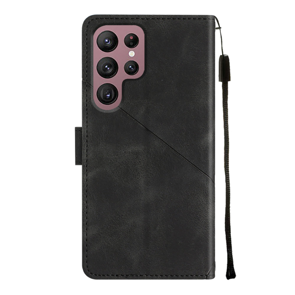 For Samsung Galaxy S22 Ultra 5G PT005 YB Imprinting Series-6 Leather Phone Case Stand Wallet Shockproof Flip Phone Cover For Samsung Galaxy S22 Ultra 5G PT005 YB Imprinting Series-6 Leather Phone Case Stand Wallet Shockproof Flip Phone Cover