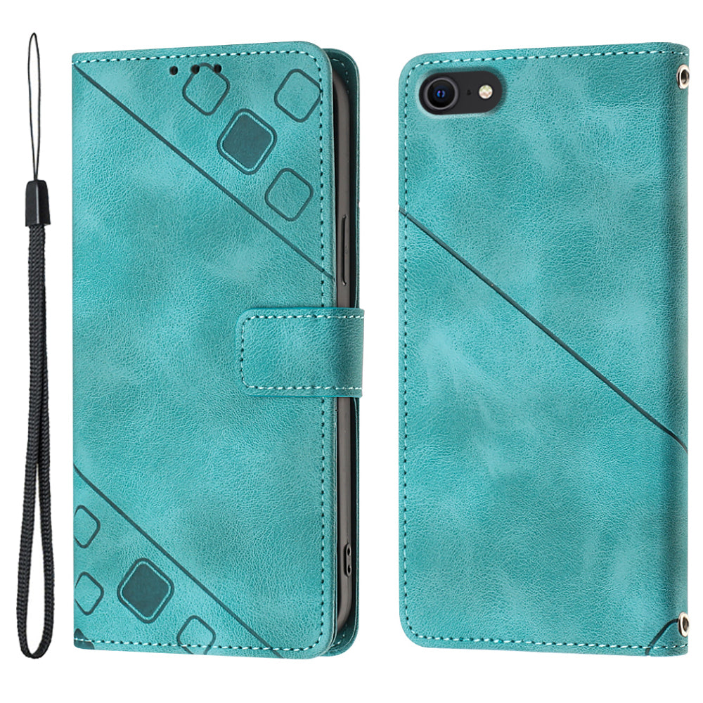 PT005 YB Imprinting Series-6 Leather Case for iPhone 7 8 SE (2020) SE (2022) Anti-scratch Flip Stand Wallet Cover PT005 YB Imprinting Series-6 Leather Case for iPhone 7 8 SE (2020) SE (2022) Anti-scratch Flip Stand Wallet Cover