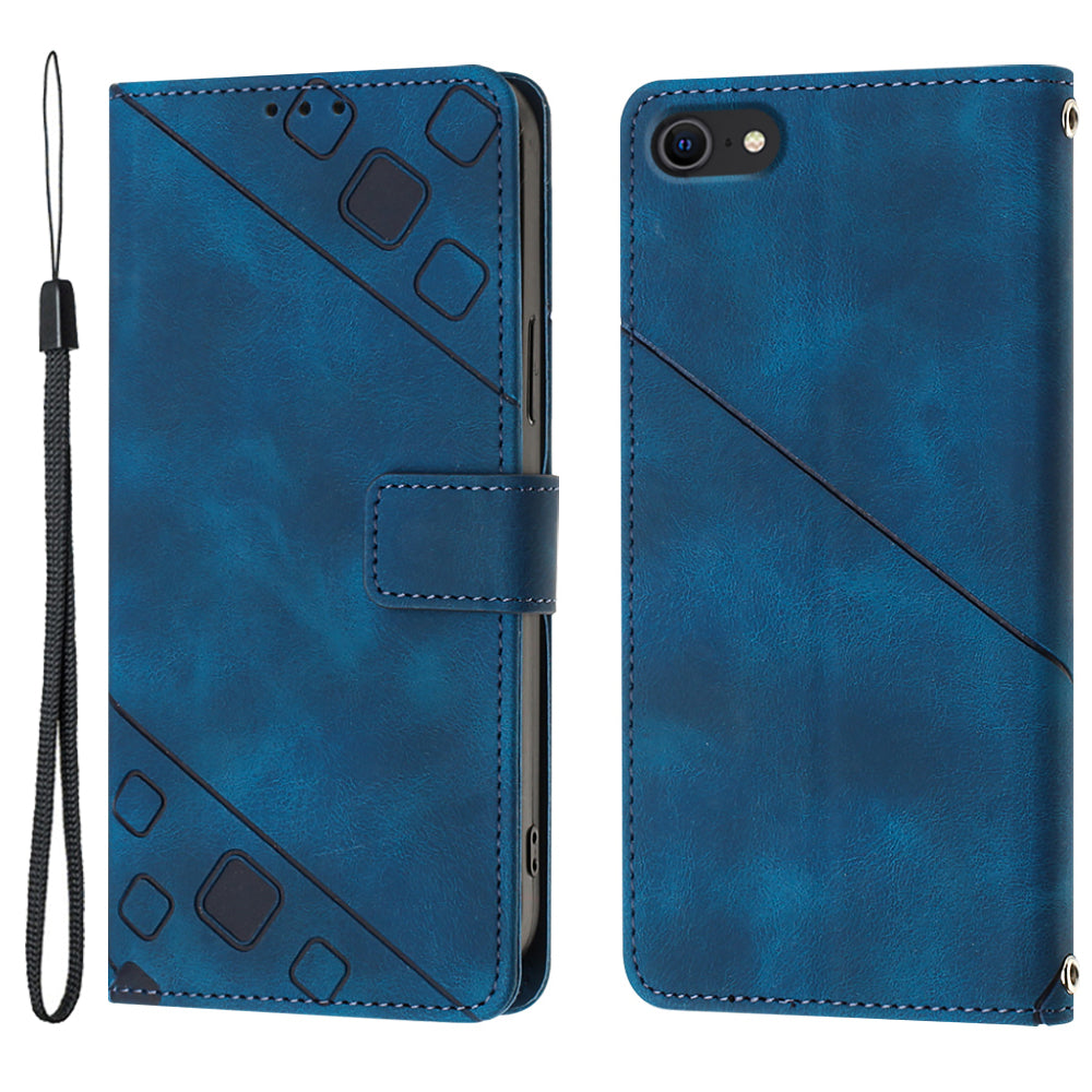 PT005 YB Imprinting Series-6 Leather Case for iPhone 7 8 SE (2020) SE (2022) Anti-scratch Flip Stand Wallet Cover PT005 YB Imprinting Series-6 Leather Case for iPhone 7 8 SE (2020) SE (2022) Anti-scratch Flip Stand Wallet Cover