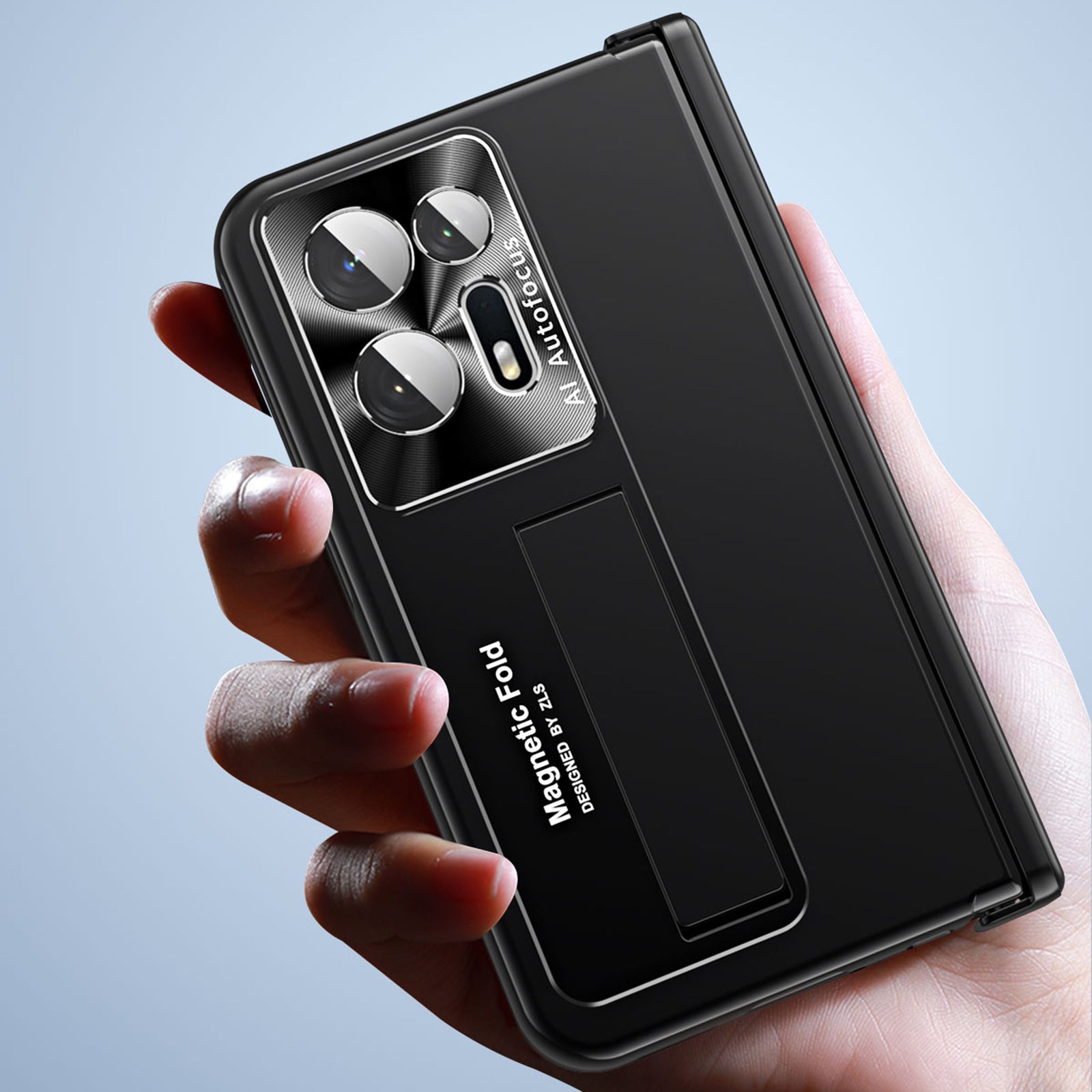 Anti-scratch Phone Case For Oppo Find N2 5G Hinge Protection Kickstand PC Phone Cover with Screen Film Anti-scratch Phone Case For Oppo Find N2 5G Hinge Protection Kickstand PC Phone Cover with Screen Film