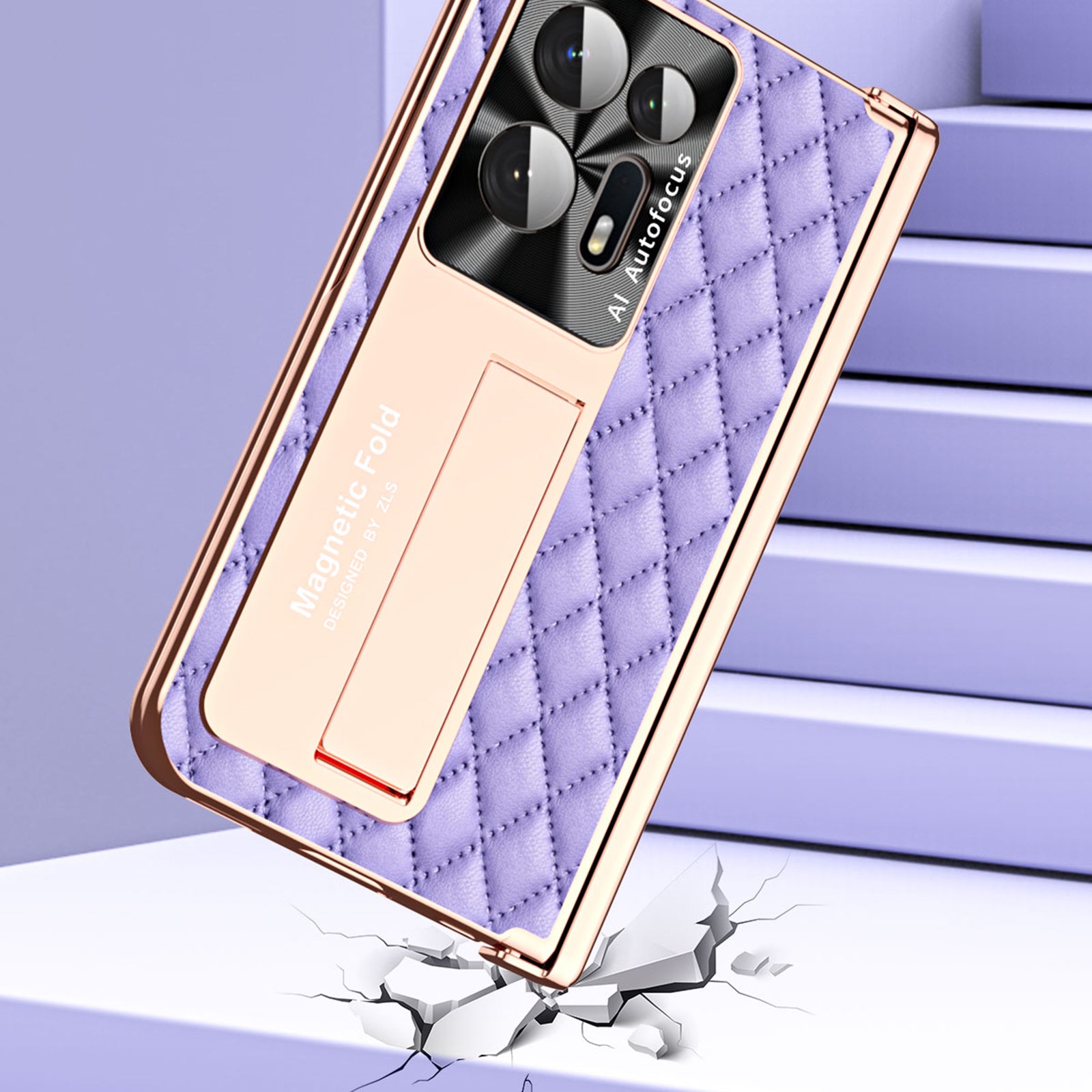 For Oppo Find N2 5G Anti-fall Phone Case PU Leather Coated PC Hinge Protective Phone Cover with Screen and Lens Film For Oppo Find N2 5G Anti-fall Phone Case PU Leather Coated PC Hinge Protective Phone Cover with Screen and Lens Film