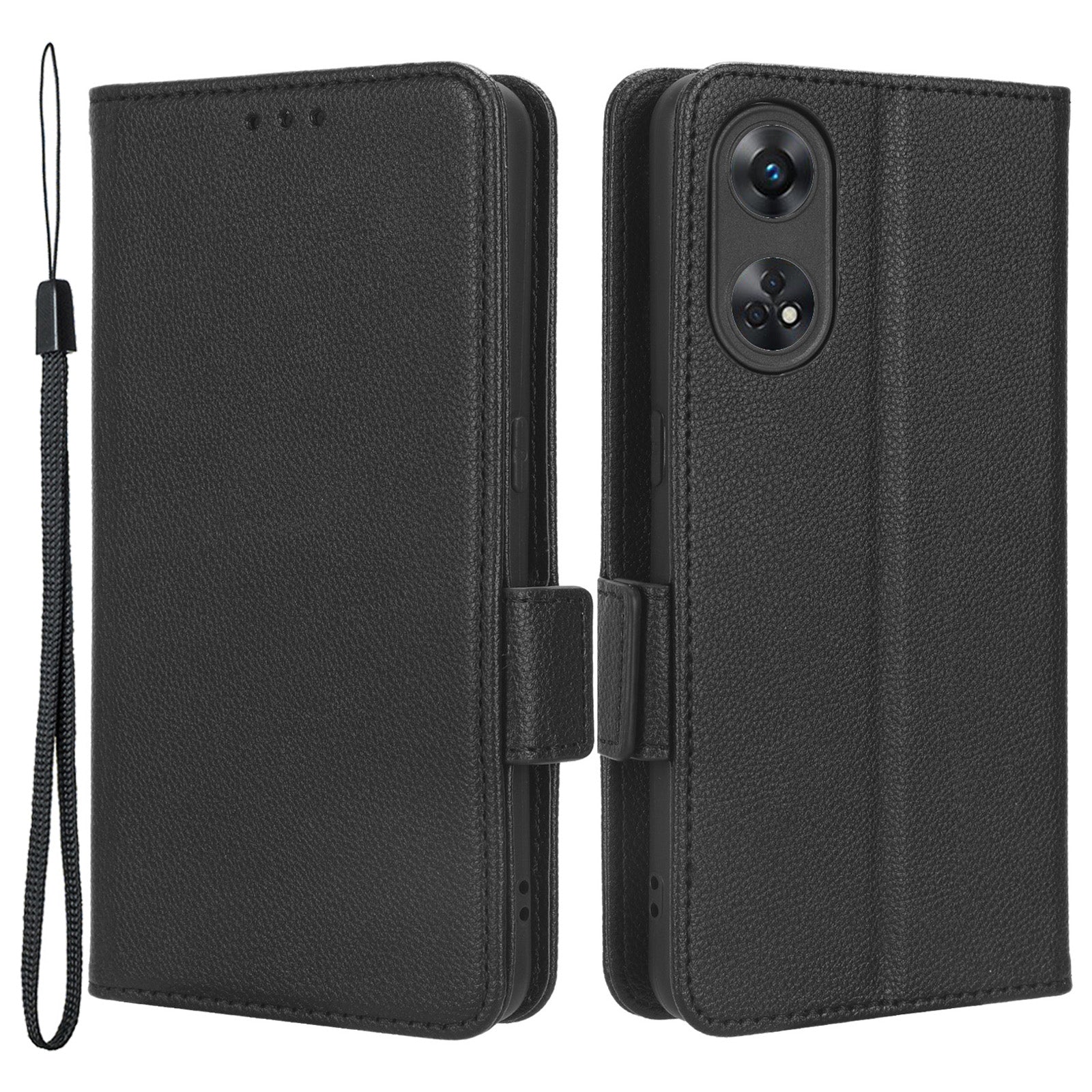 For Oppo Reno8 T 4G Leather Phone Case Litchi Texture Stand Wallet Flip Cover For Oppo Reno8 T 4G Leather Phone Case Litchi Texture Stand Wallet Flip Cover