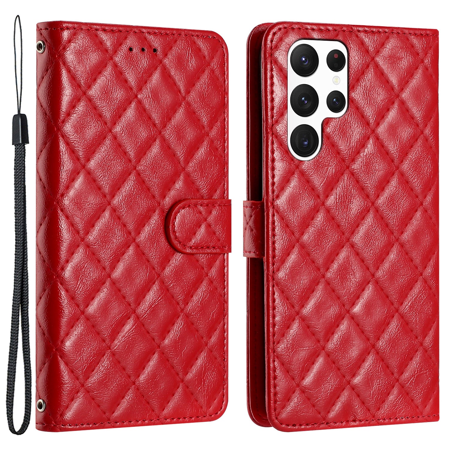 For Samsung Galaxy S22 Ultra 5G Cell Phone Case Stitching Line Rhombus PU Leather TPU Wallet Stand Phone Cover For Samsung Galaxy S22 Ultra 5G Cell Phone Case Stitching Line Rhombus PU Leather TPU Wallet Stand Phone Cover