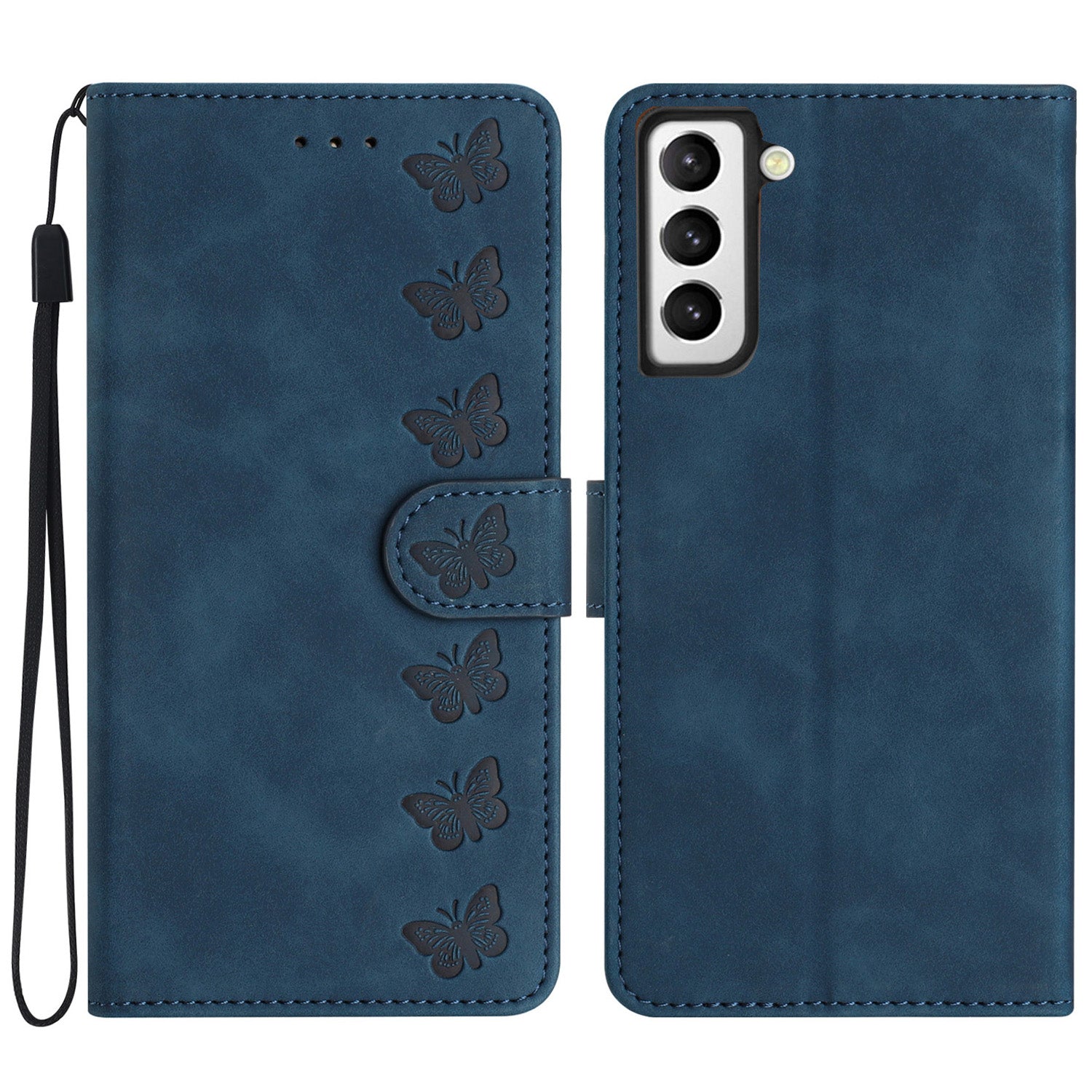 For Samsung Galaxy S22 5G Stand Wallet Case Butterfly Imprinted Splash Proof PU Leather Cover For Samsung Galaxy S22 5G Stand Wallet Case Butterfly Imprinted Splash Proof PU Leather Cover