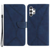 HT05 Wallet Case for Samsung Galaxy A32 5G / M32 5G Skin-touch Leather Imprinted Line Stand Phone Cover HT05 Wallet Case for Samsung Galaxy A32 5G / M32 5G Skin-touch Leather Imprinted Line Stand Phone Cover