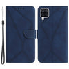 HT05 For Samsung Galaxy A12 / M12 / F12 Imprinted Line Wallet Stand Skin-touch PU Leather Phone Case HT05 For Samsung Galaxy A12 / M12 / F12 Imprinted Line Wallet Stand Skin-touch PU Leather Phone Case