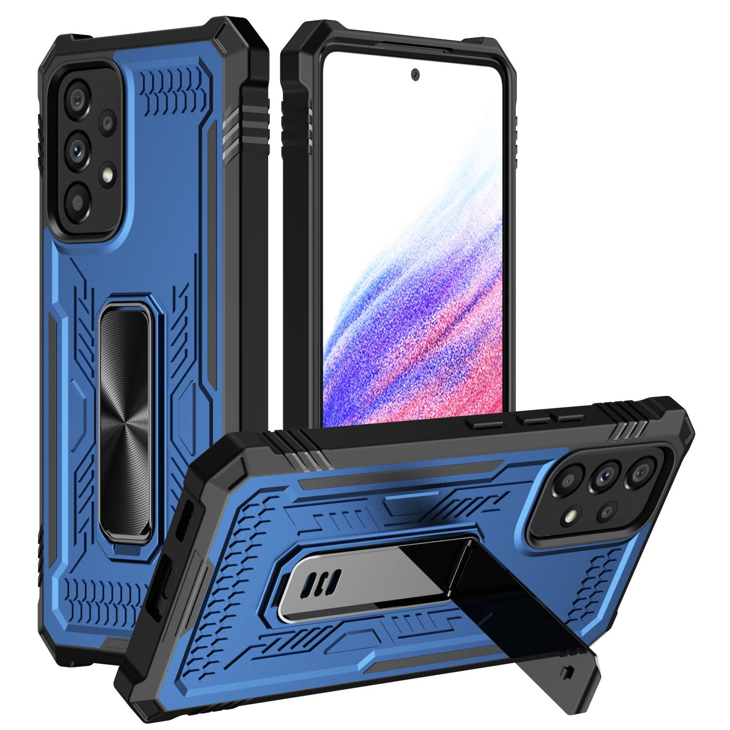 TPU PC Phone Cover for Samsung Galaxy A53 5G Kickstand Anti-drop Protective Phone Case TPU PC Phone Cover for Samsung Galaxy A53 5G Kickstand Anti-drop Protective Phone Case