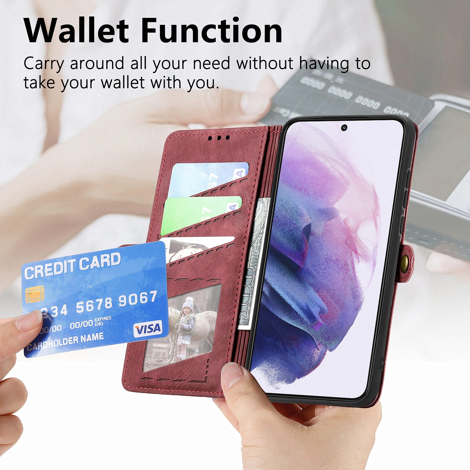 For Samsung Galaxy S22 5G Zipper Pocket Leather Case Geometry Imprinted Wallet Stand Phone Cover For Samsung Galaxy S22 5G Zipper Pocket Leather Case Geometry Imprinted Wallet Stand Phone Cover