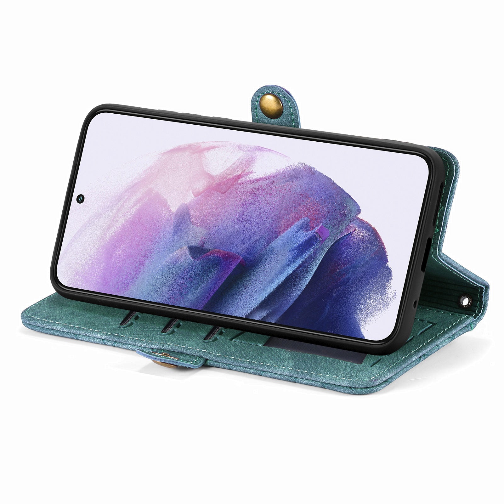 For Samsung Galaxy S22 5G Zipper Pocket Phone Case Geometry Imprinted PU Leather Wallet Stand Cover For Samsung Galaxy S22 5G Zipper Pocket Phone Case Geometry Imprinted PU Leather Wallet Stand Cover