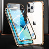 For iPhone 15 Pro Max Case Magnetic Closure Metal Frame Double-sided Tempered Glass Clear Phone Cover For iPhone 15 Pro Max Case Magnetic Closure Metal Frame Double-sided Tempered Glass Clear Phone Cover