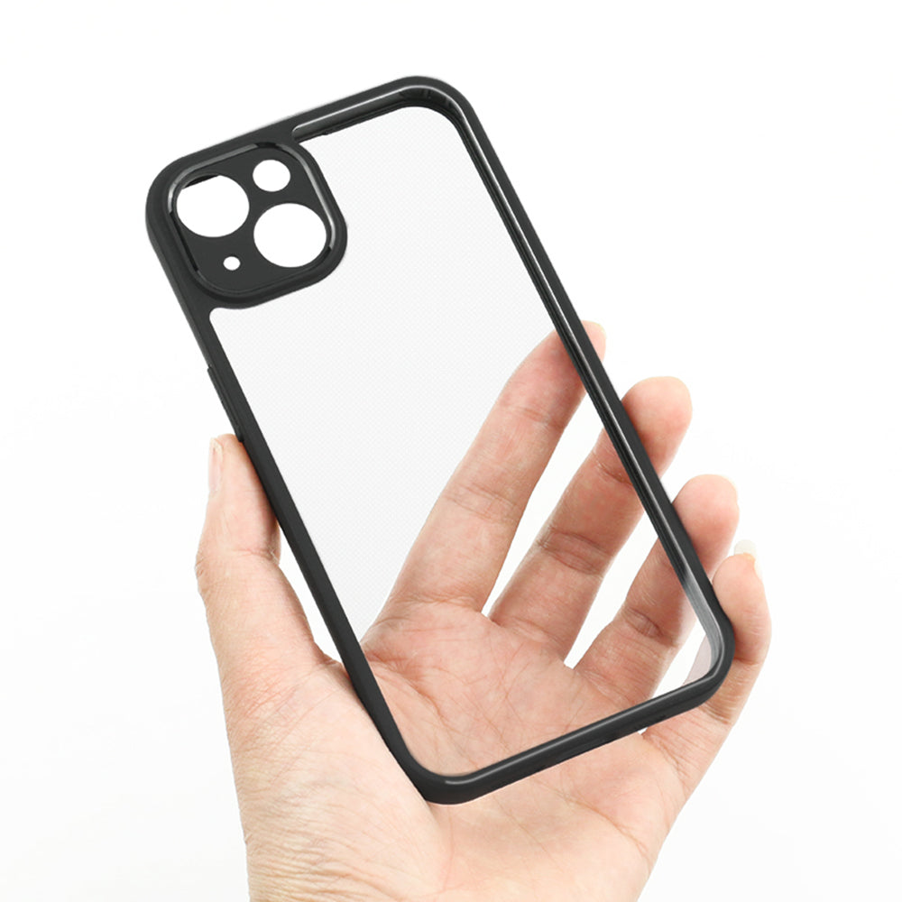 Transparent Phone Case for iPhone 14 TPU Frame PC Back Protective Phone Cover Transparent Phone Case for iPhone 14 TPU Frame PC Back Protective Phone Cover