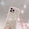 Transparent Phone Case for iPhone 14 Pro Rabbit Flower Pattern TPU Cover with Wrist Chain Transparent Phone Case for iPhone 14 Pro Rabbit Flower Pattern TPU Cover with Wrist Chain
