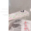 Transparent Phone Case for iPhone 14 Pro Rabbit Flower Pattern TPU Cover with Wrist Chain Transparent Phone Case for iPhone 14 Pro Rabbit Flower Pattern TPU Cover with Wrist Chain