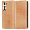 Grid Texture PU Leather Case for Samsung Galaxy Z Fold5 5G Phone Flip Cover with Stand Grid Texture PU Leather Case for Samsung Galaxy Z Fold5 5G Phone Flip Cover with Stand