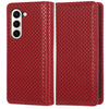 Grid Texture PU Leather Case for Samsung Galaxy Z Fold5 5G Phone Flip Cover with Stand Grid Texture PU Leather Case for Samsung Galaxy Z Fold5 5G Phone Flip Cover with Stand