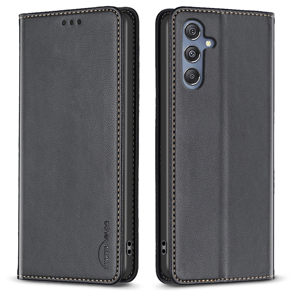 BINFEN COLOR BF18 For Samsung Galaxy F34 5G M34 5G Leather Phone Case Card Holder Foldable Stand Cover BINFEN COLOR BF18 For Samsung Galaxy F34 5G M34 5G Leather Phone Case Card Holder Foldable Stand Cover